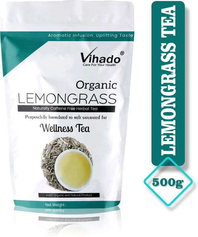 Vihado 100% Natural Refreshing Digestive Aid Lemon Grass Green Tea - 500g Lemon Grass Green Tea Pouch  (500 g)