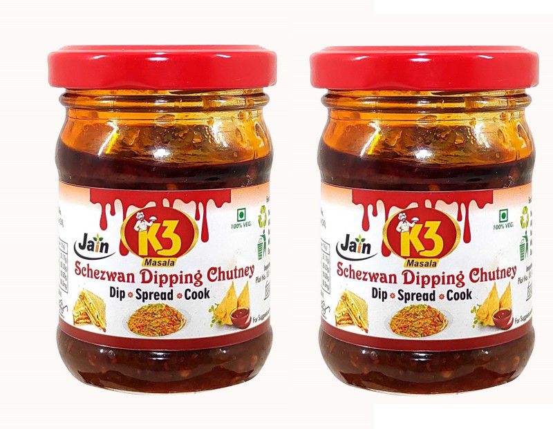 K3 Masala Jain Schezwan Dipping Chutney Dip/Spread/Cook(Pack of 2) Dip  (200 g)
