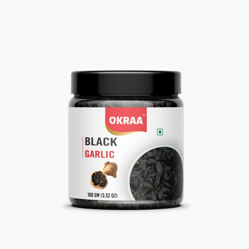 OKRAA Black Garlic | Fermented Black Garlic | Herbal Black Garlic | Ready To Eat  (100 g)