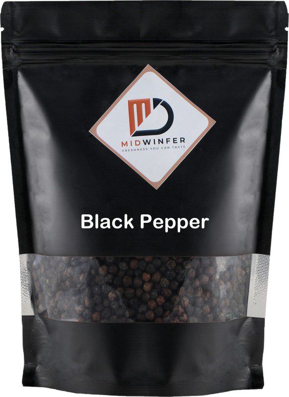 Midwinfer Whole Organic Black Pepper (Kali Mirch)  (250 g)
