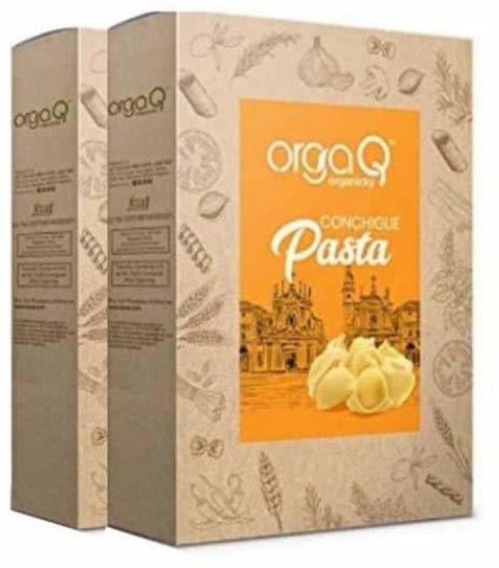 OrgaQ Organicky Organic Conchiglie Pasta Healthy and Delicious for Snacks Combo (200g * 2 Pack) Shell Pasta  (Pack of 2, 400 g)