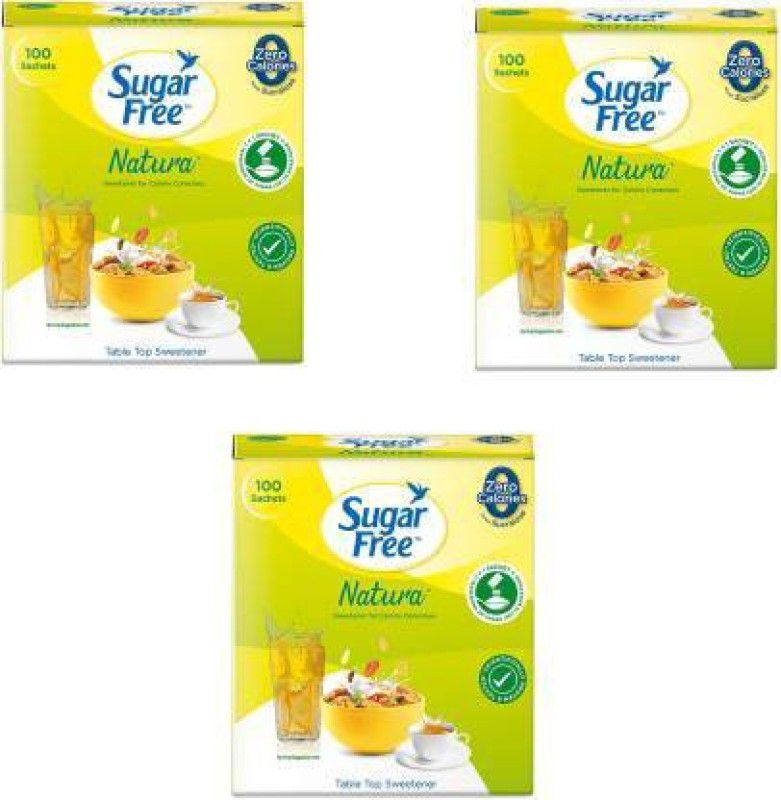 Sugar free Natura Low Calorie Sweetener - Pack of 3 (100 Sachet x 3), Box Sweetener  (300 Sachet, Pack of 3)