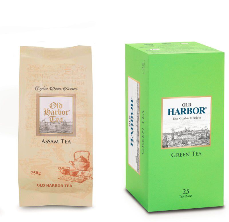 Old Harbor Tea Old Harbor CTC tea+ Green tea Unflavoured Green Tea Box  (2 x 150 g)