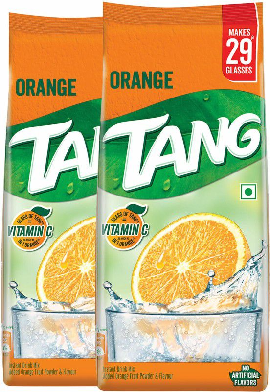 TANG Orange Instant Drink Mix, 500g(Each)  (1 kg, Pack of 2)