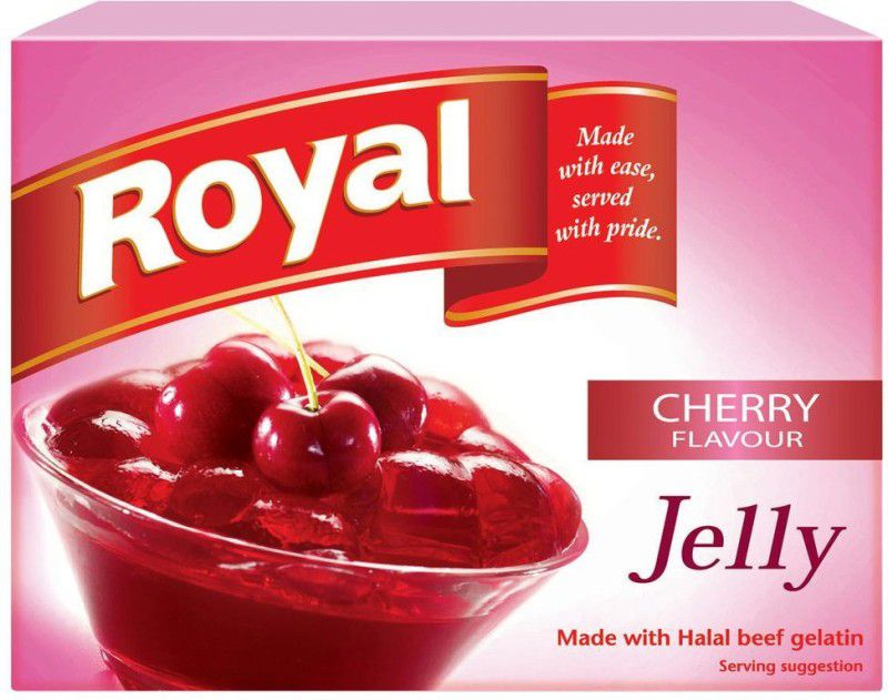 ROYAL Cherry Flavour Jelly Gelatin Dessert Imported ( UAE ) 85gms Gelatin Powder