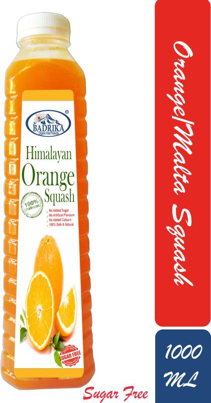 Badrika Pure Natural SugarFree Pahari Malta | Himalayan Orange Squash / Sharbat  (1000 ml)