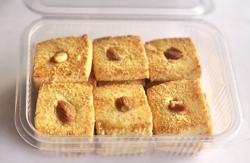 HARNAAM'S ALMOND COCONUT CRISPY COOKIES - 250 gms - TASTY CRUNCHY BAKERY BISCUITS Cookies  (250 g)