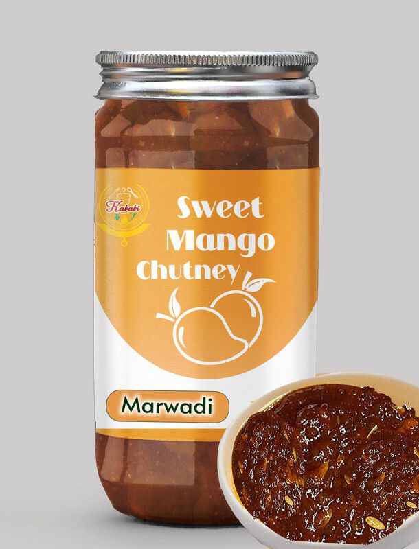 kababi Marwadi Sweet Mango Chutney with jeera 400g khatta meetha Pickles Without Oil Mango Pickle  (450 g)