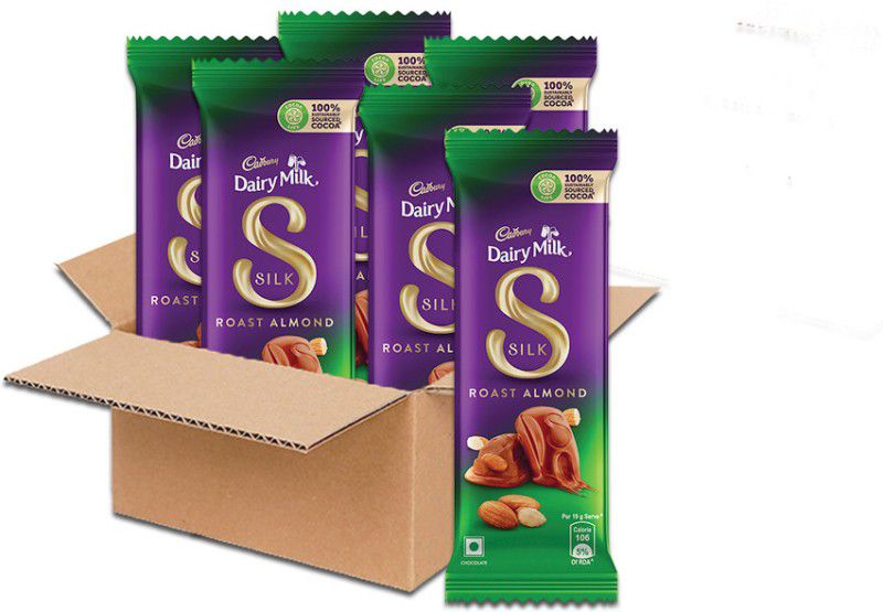 Cadbury Dairy Milk Silk Roast Almond Chocolate Bars  (6 x 58 g)