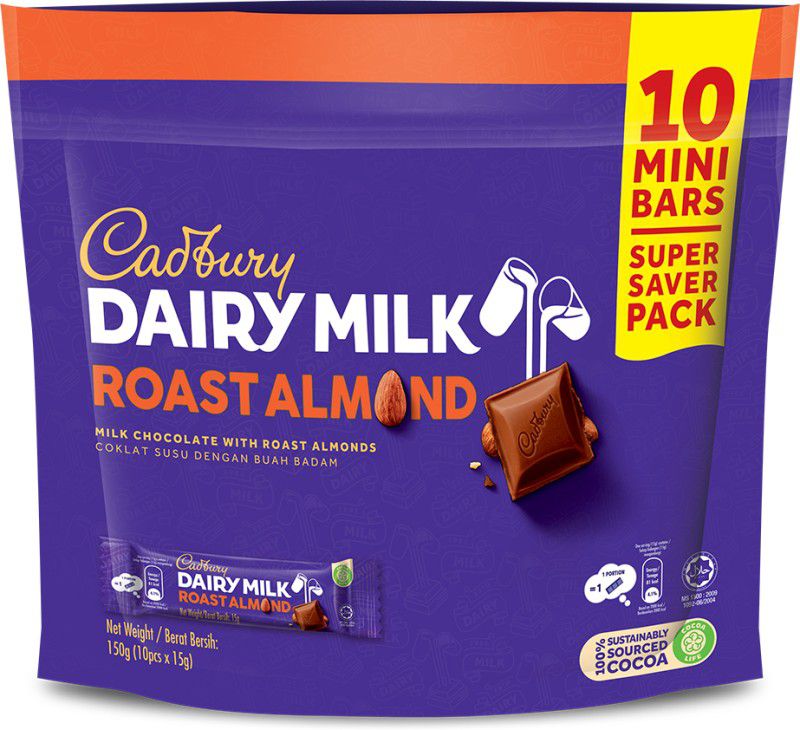 Cadbury Dairy Milk Roasted Almond Bars  (150 g)