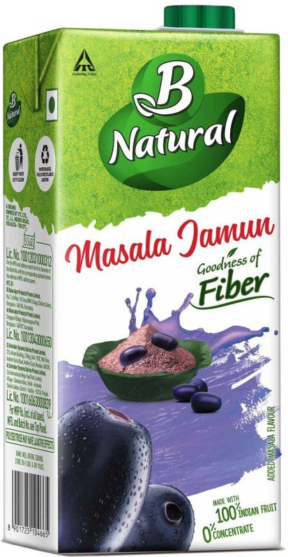 B Natural Masala Jamun Juice, Goodness of fiber, Rich in Vitamin C & E  (1 L)