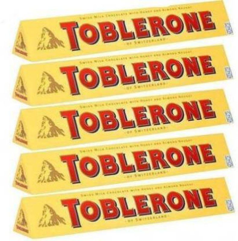Toblerone IMPORTED SWISS MILK PACK OF 5 Bars  (5 x 1 Units)