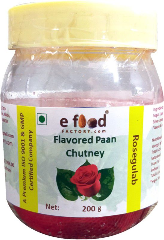E Food Factory Rosegulab Flavored Paan Chutney 200g In Pet Jar Chutney Paste  (200 g)