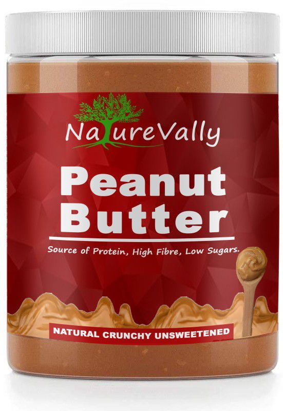 NatureVally Natural Crunchy Unsweetened Peanut Butter 425g | Rich in Protein 425 g