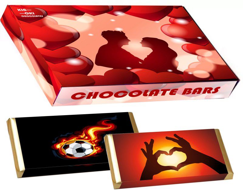 Kinoki Lovely Couple Chocolate Gift Bar Box for Valentine Anniversary and Love Bars  (2 x 1 Units)