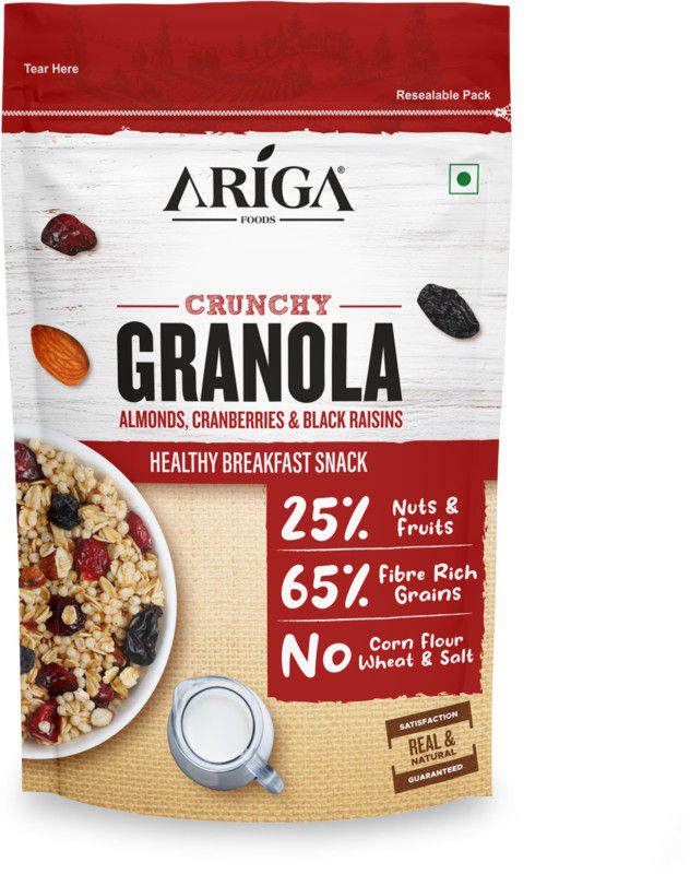 Ariga Foods by Ariga Foods Crunchy Granola Cranberries & Almonds Pouch  (200 g)