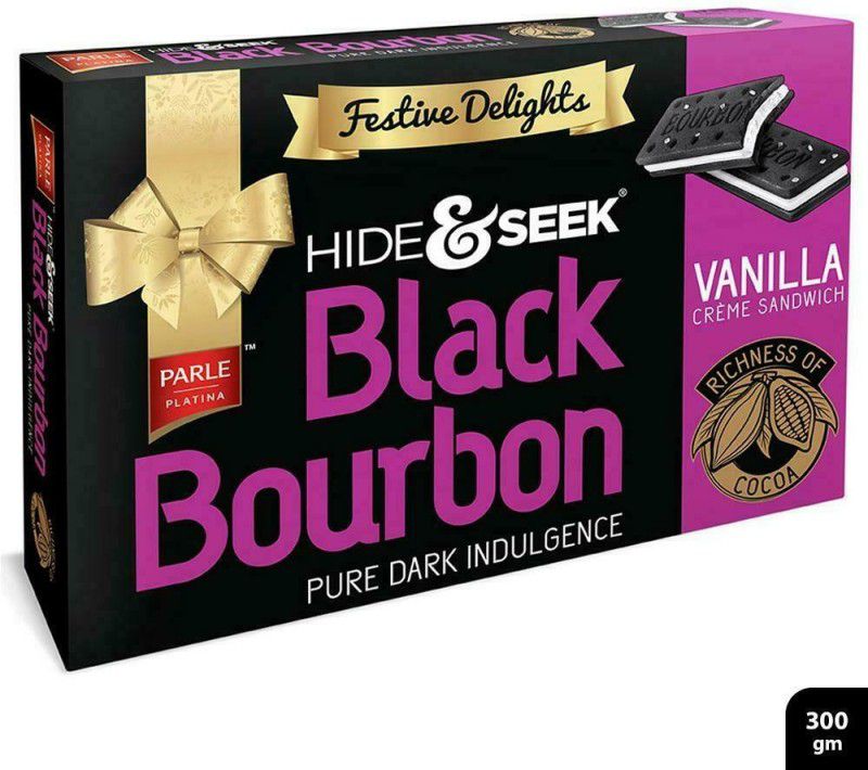 PARLE Platina Hide & Seek Vanilla Black Bourbon Plain  (300 g)