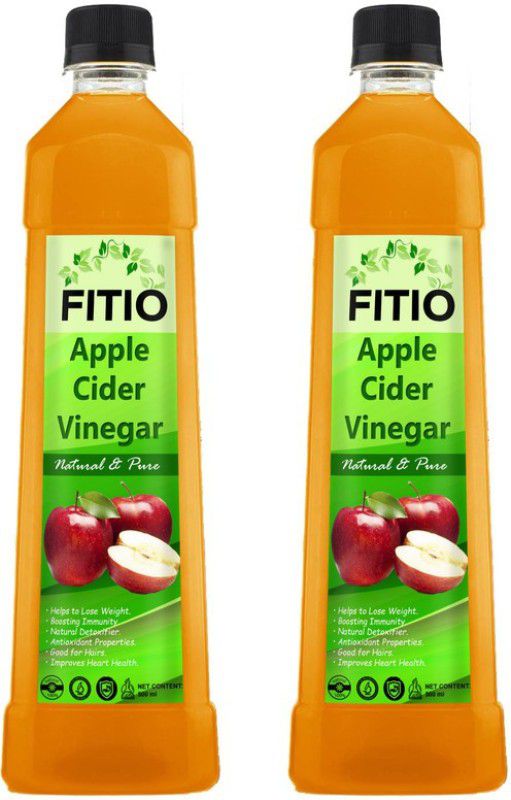FITIO Nutrition Apple cider vinegar with mother Vinegar (Pack Of 2) Pro Vinegar  (2 x 500 ml)