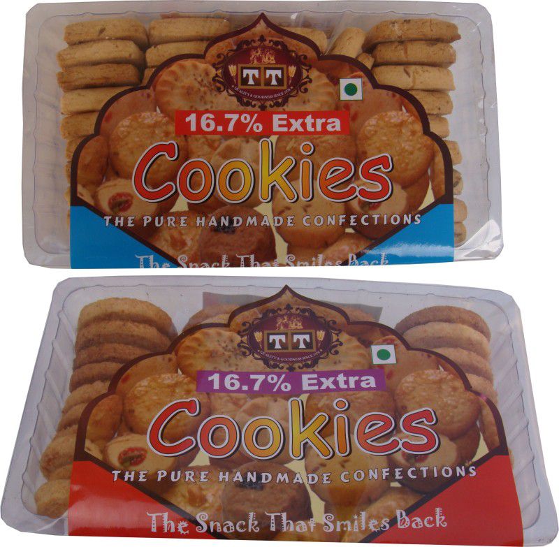 TT T T HANDMADE JEERA AND COCONUT COOKIES (PACK OF 2) Cookies  (700 g, Pack of 2)