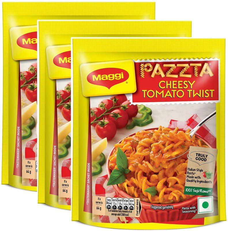 Maggi Pazzta Cheesy Tomato Twist Pack Of 3 (64Gm * 3) Pasta  (Pack of 3, 192 g)