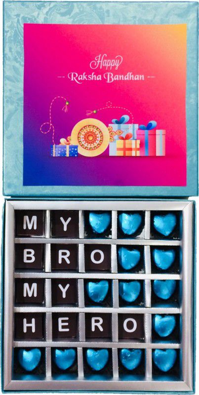 Expelite Rakhi Chocolate Gift Box Combo-My Bro My Hero-25 Chocolate Box Bars  (650 g)