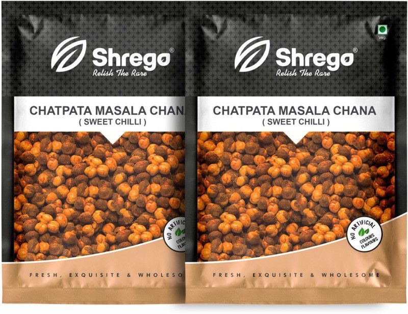 Shrego Chatpata Masala Roasted Bhuna Chana, Sweet Chilli, 300G (2X150G Vacuum Packed)  (300 g)