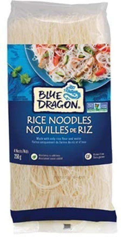 Blue Dragon Rice Noodles Novilles de Riz (Pack of 1) Imported Rice Noodles Vegetarian  (250 g)