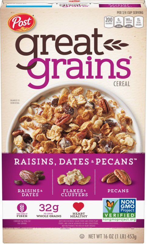 post Great Grains Raisins, Dates & Pecans Cereal Box  (453 g)