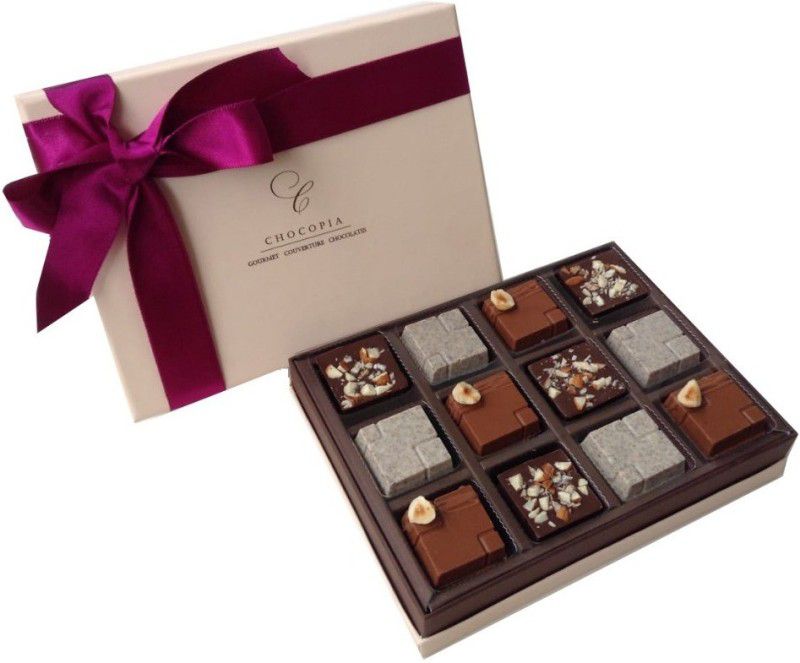 Chocopia Assorted chocolate box (12) ,144 gms Brittles, Crackles  (144 g)