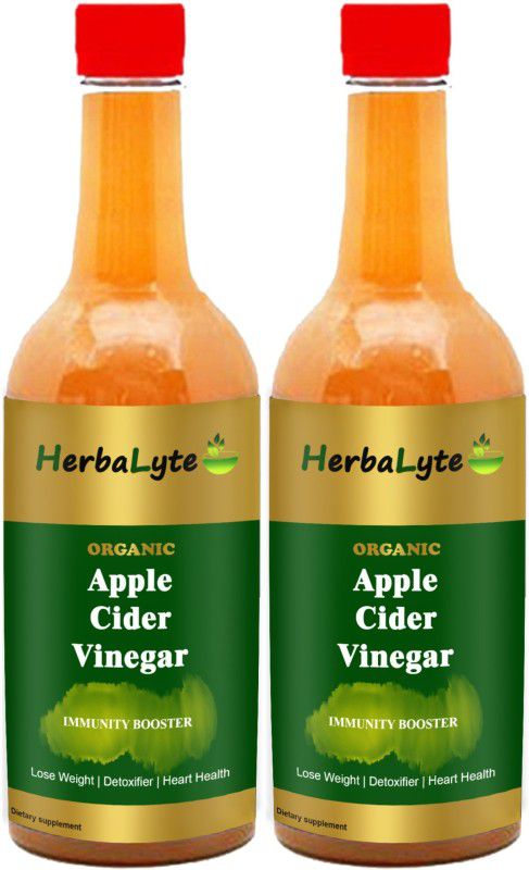 HERBALYTE Apple Cider Vinegar for Weight Loss with Mother (S25) Vinegar  (2 x 500 ml)