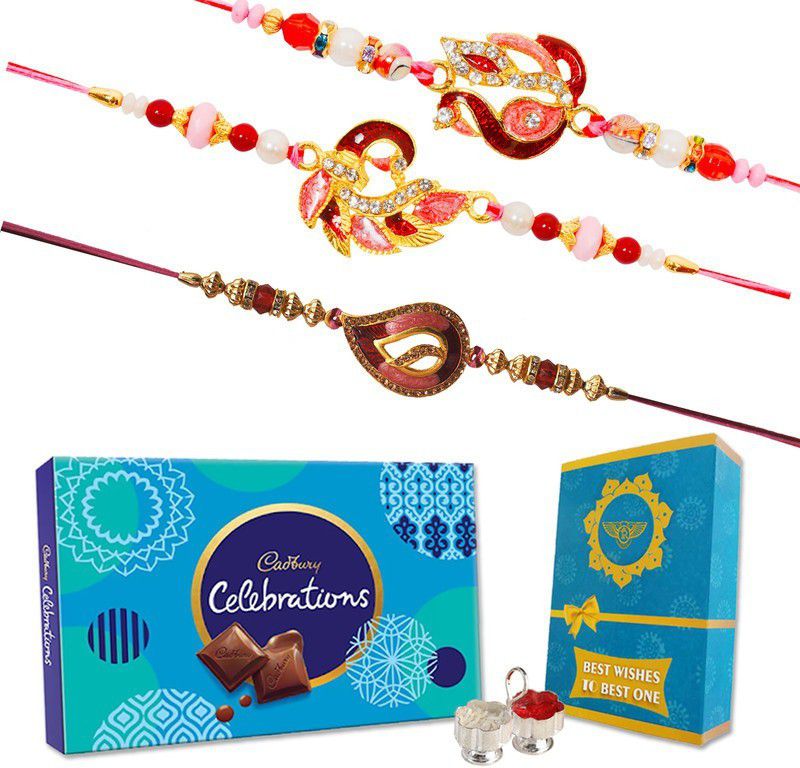 MALPANI Rakhi with Chocolate Combo-CADBURY-E-KD-ANRakhi Set Combo  (5)