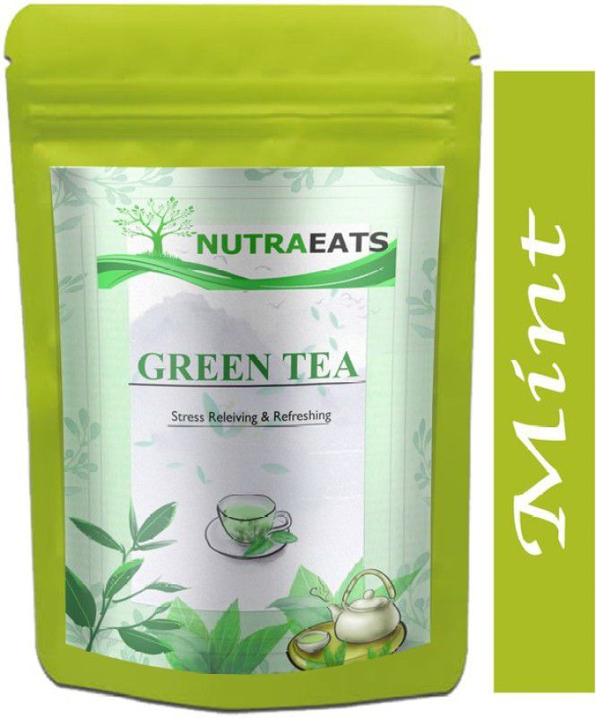 NutraEats Green Tea for Weight Loss | 100% Natural Green Loose Leaf Tea | Mint Flavor Green Tea Pouch Ultra (T1002) Green Tea Pouch  (150 g)