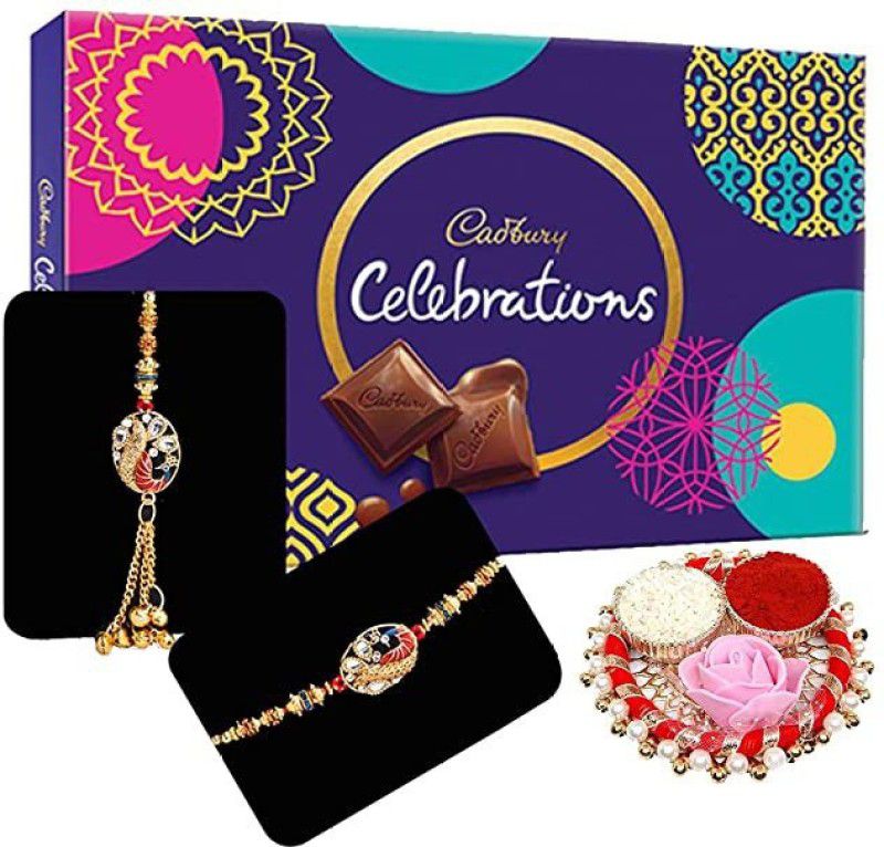 MALPANI Rakhi with Chocolates Combo-CADBURY-KJ-KI-BARakhi Set Combo  (5)