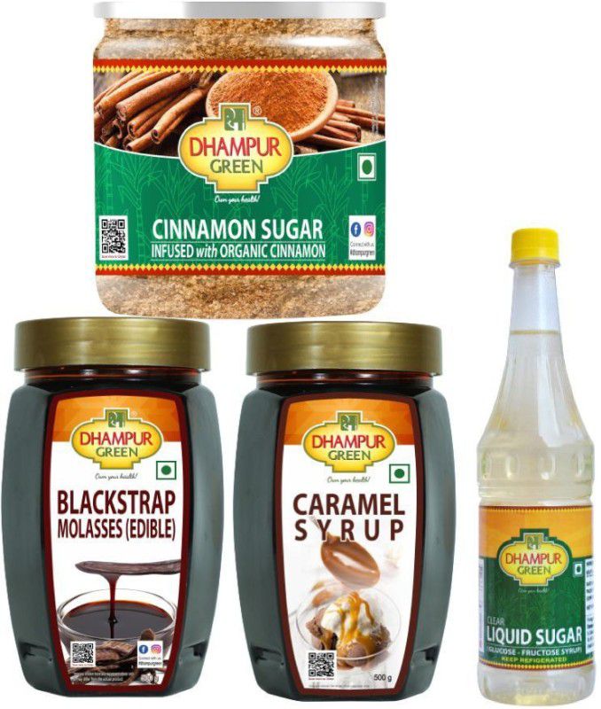 Dhampur Green Sugar Syrup Variety Pack|Family PAck Combo Combo  (4)