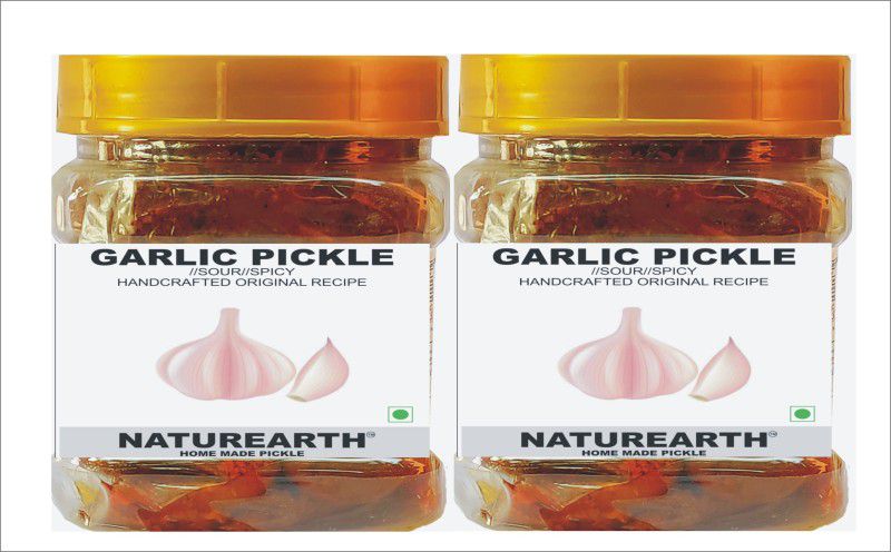 NaturEarth Garlic ( Lahsun ) Pickle Combo (2x200G) Maa Ke Hath Ka Homemade Achar Garlic Pickle  (2 x 200 g)
