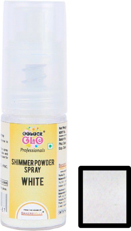Colour Glo Edible Shimmer Powder Spray White  (5 g)