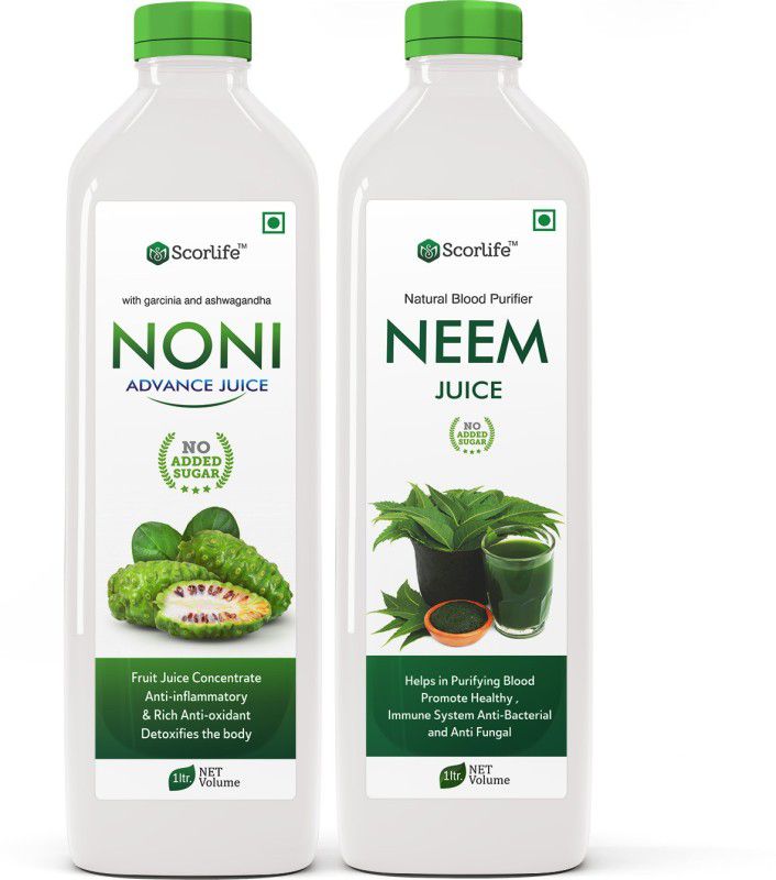 Scorlife Noni Juice 1 Ltr. & Neem Juice 1 Ltr  (2 x 1000 ml)