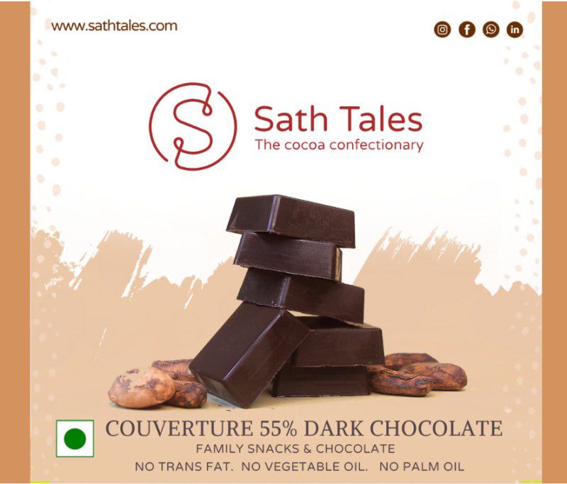 Sath Tales Couverture 55% Dark Chocolate| Family Chocolate Box| 350 Gms Bites  (350 g)