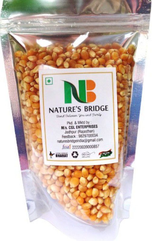 Nature's Bridge Popcorn Kernels Seeds / Corn Seeds for Popcorn / Pop Corn / Makki Dana Simply Salty Popcorn  (900 g)