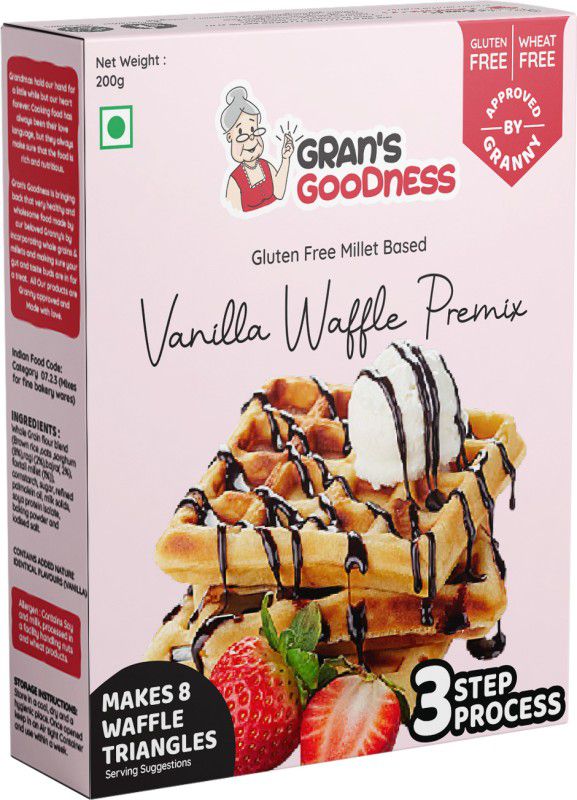 grans goodness Gluten Free Vanilla Waffle Mix | No Wheat, No Maida 200 g