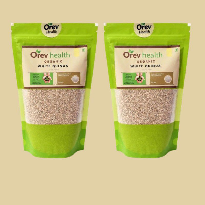 Orev Health Organic White Quinoa - 1Kg (500gm * 2pack) Quinoa  (1 kg, Pack of 2)