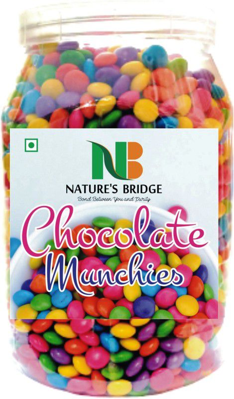 Nature's Bridge Gems Munchies - Chocolate Munchies - Gem s Chocolate - Chocolate Buttons - Jar pack - 900 Gm Truffles  (900 g)