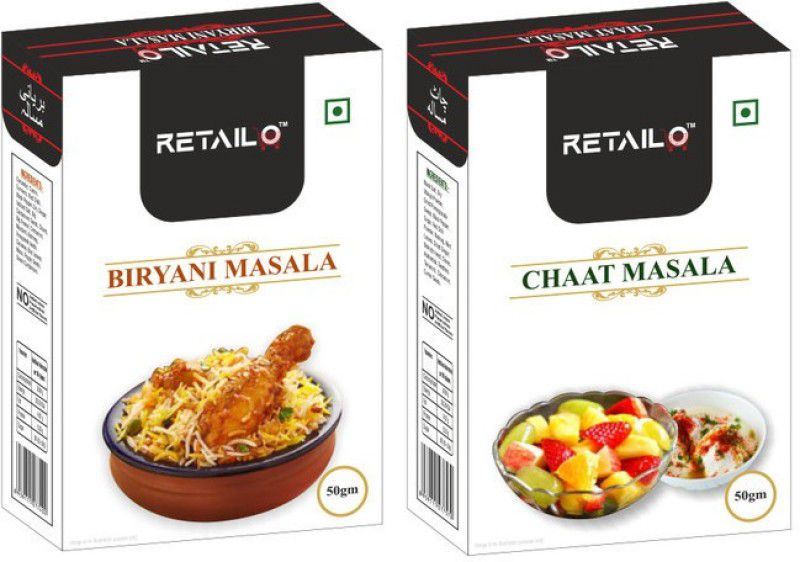 retailo Biryani Masala_Chaat Masala  (2 x 50 g)