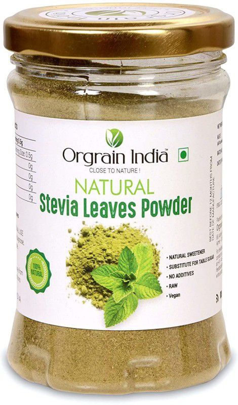 Orgrain India Stevia Leaves Powder 100g | Natural & Sugar Free | Zero Calorie Sweetner Sweetener  (100 g)