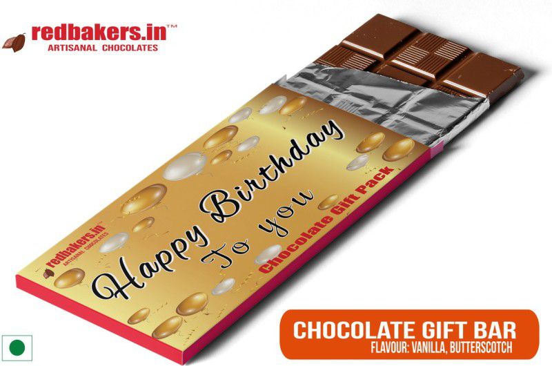 redbakers.in Happy Birthday English Chocolate Gift Bar Bars  (100 g)