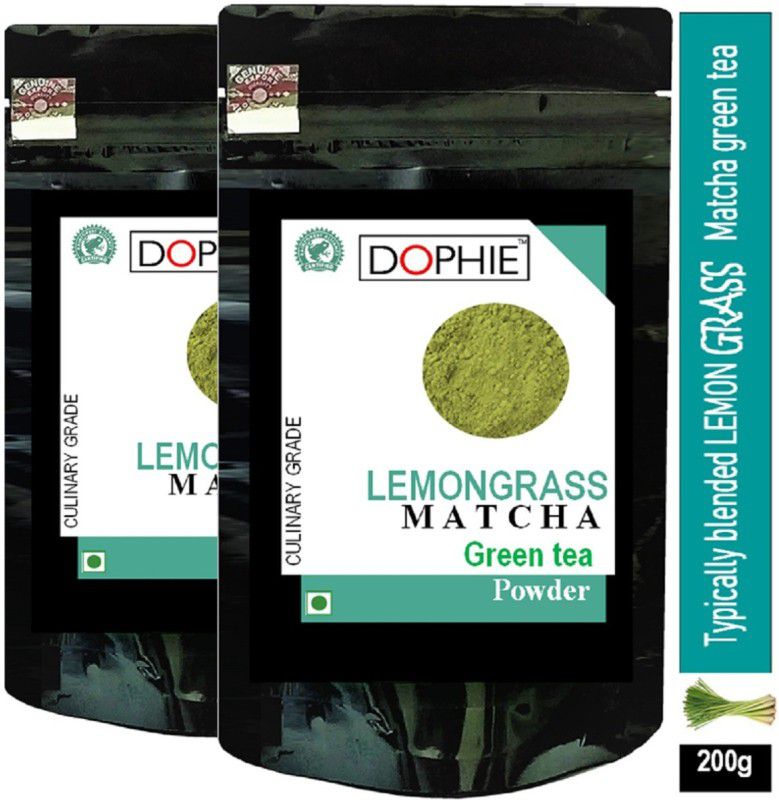 dophie Lemon grass Matcha Green Tea Powder 100g[PACK-2]Culinary Grade – Magical taste of Lemon grass , Excellent for Weight Loss - More Antioxidants than Green Tea Bags Lemon Grass Matcha Tea Pouch  (2 x 100)