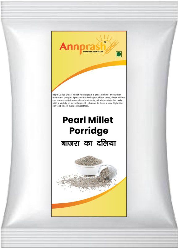 Annprash Premium Quality Pearl Millet Porridge / Bajra Daliya - 3KG Pack Pouch  (3 kg)