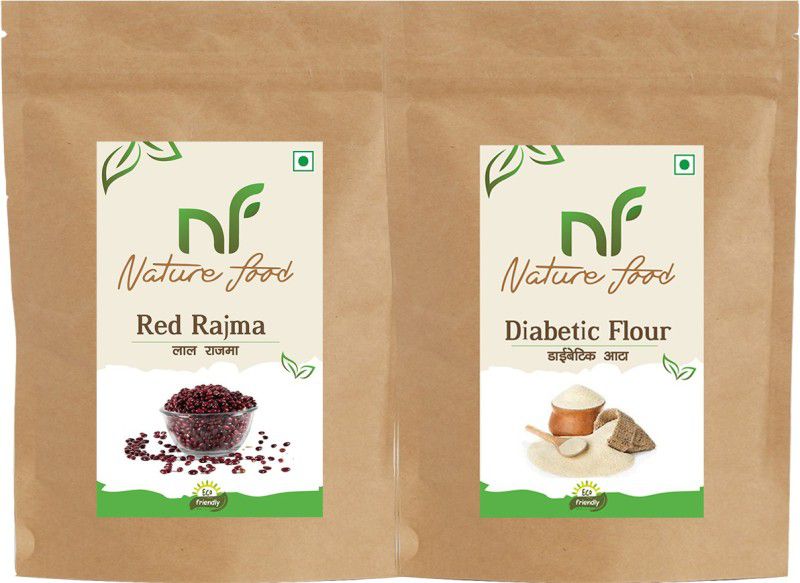 Nature food Best Quality Red Rajma (500gm) & Diabetic Flour (1kg ) Combo  (500GM, 1KG)