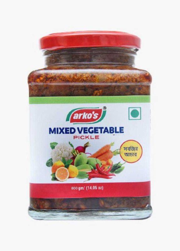 ARKOS Homemade Mixed Pickle 800gm Mixed Vegetable Pickle  (800 g)