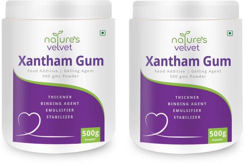 Natures Velvet Lifecare Xanthan Gum Powder Thickening agent 500gms -Pack of 2 Carboxymethyl Cellulose (CMC) Powder  (2 x 500 g)